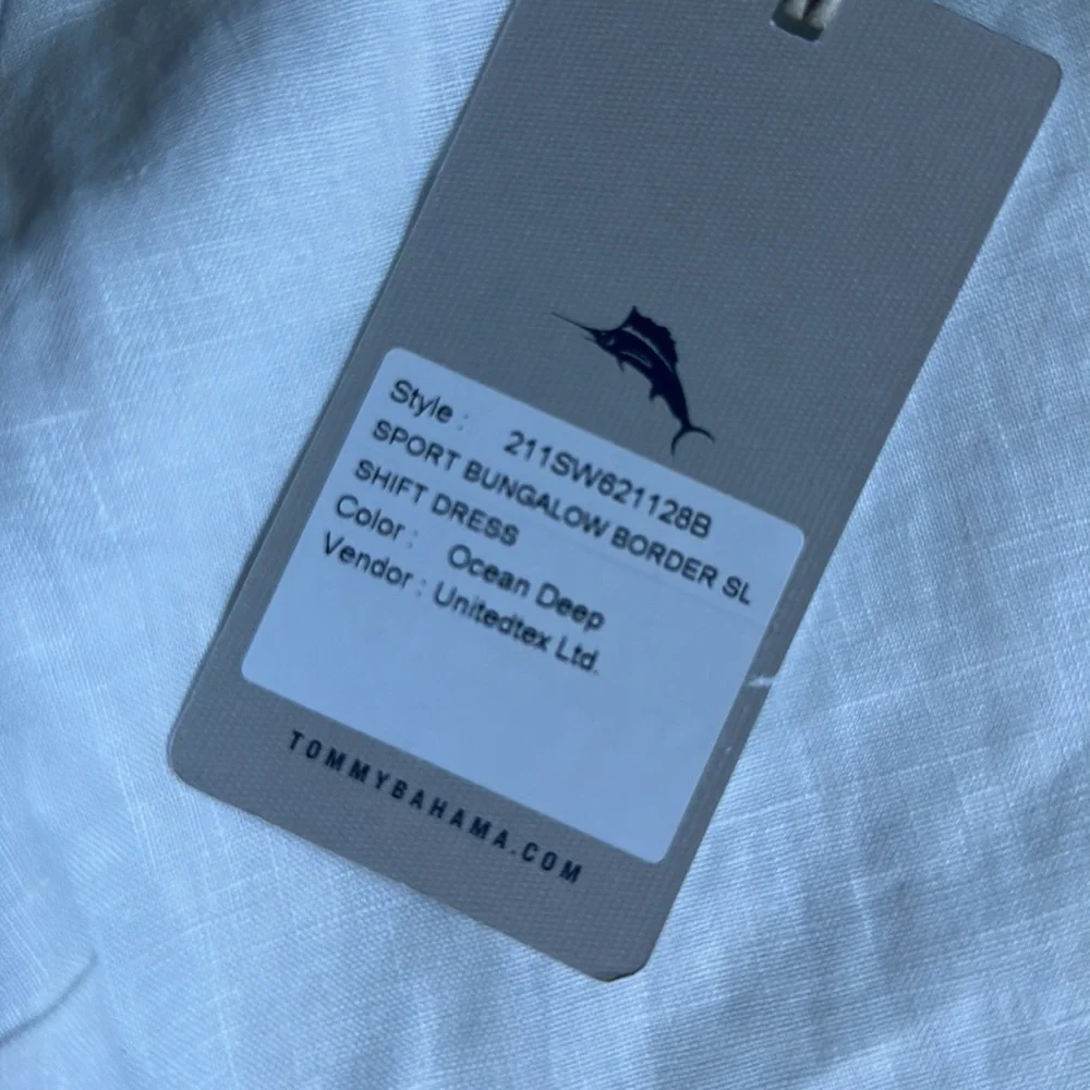 NWT MLB Atlanta Braves Tommy Bahama white linen dress baseball size small - Picture 4 of 10